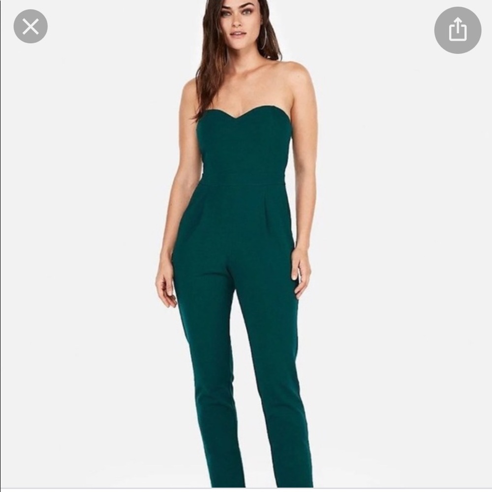 Express sweetheart neckline jumpsuit